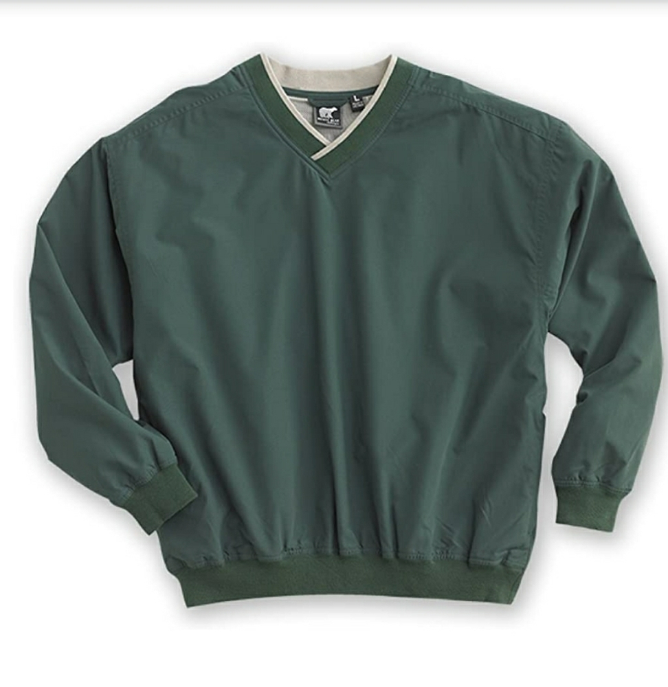 GOLF WINDBREAKER White Bear 2XL lightweight V-neck 1 hunter green & 1 navy - Picture 2 of 8